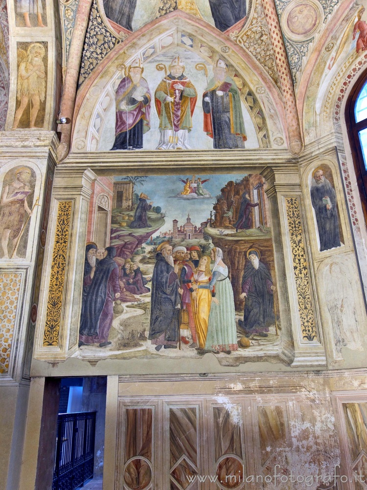 Milan (Italy) - Left wall of the Obiano Chapel in the Church of San Pietro in Gessate